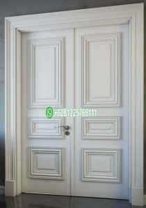 Pintu Double Minimalis Modern Cat Duco Putih