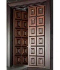 Pintu Kayu Jati Minimalis Modern Model Kupu Tarung