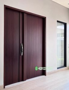 Jual Pintu Kayu Jati Minimalis Modern Custom Ukuran