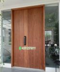 Pintu Kayu Jati Minimalis 2 Daun Besar Kecil