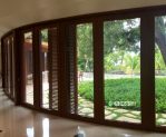 Jual Pintu Balkon Kayu Jati Kaca Minimalis Custom Ukuran JP-106