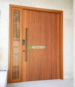 Jual Pintu Jati Perhutani Rumah Minimalis Modern Engsel Pivot
