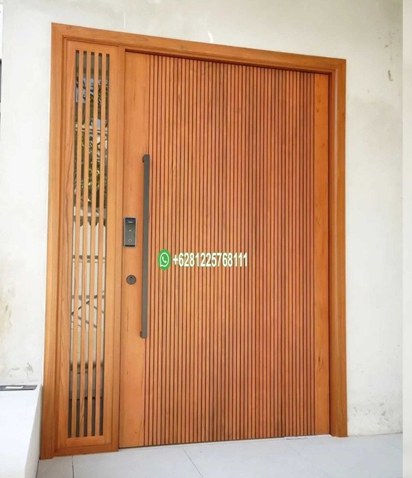 Jual Pintu Jati Perhutani Rumah Minimalis Modern Engsel Pivot